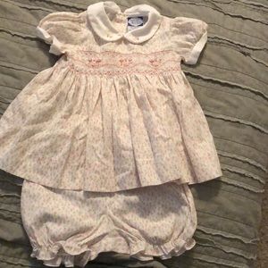 Carriage Boutiques smocked rose dress 3 months